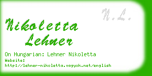 nikoletta lehner business card